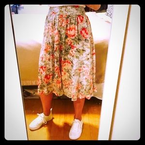 Urban Outfitters High Waisted Floral Skirt